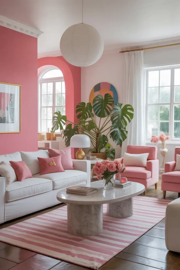 Pink And White Contrast