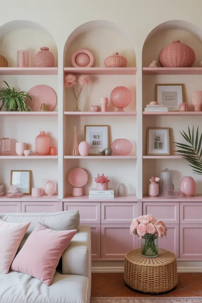 Pink Shelf Styling