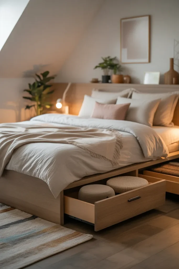 Platform Bed with Drawers