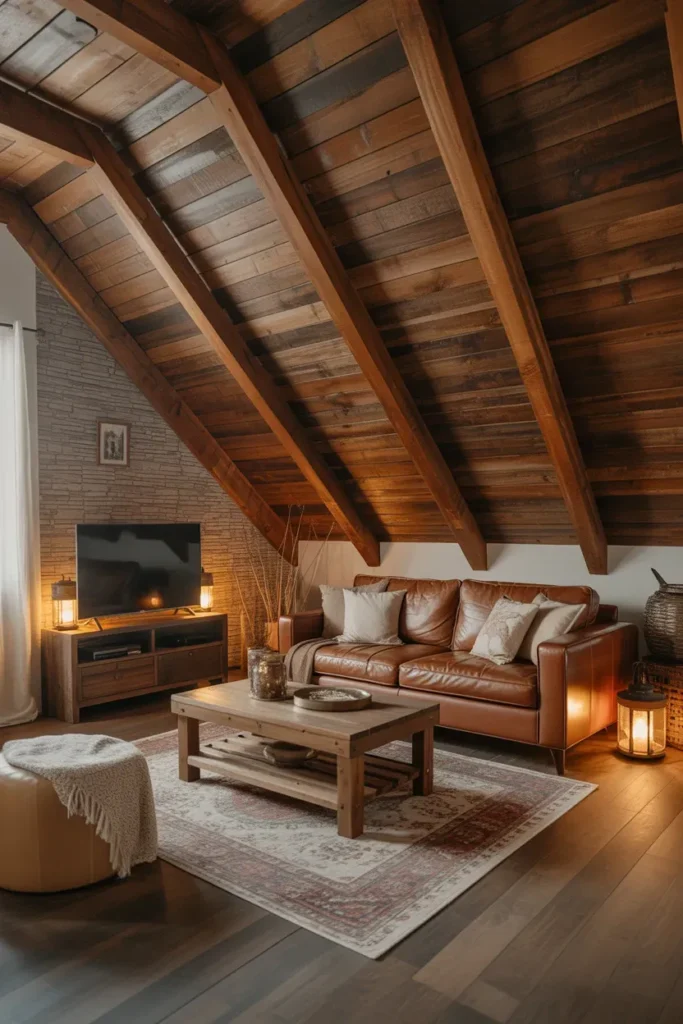 Rustic Wood Beam Lounge