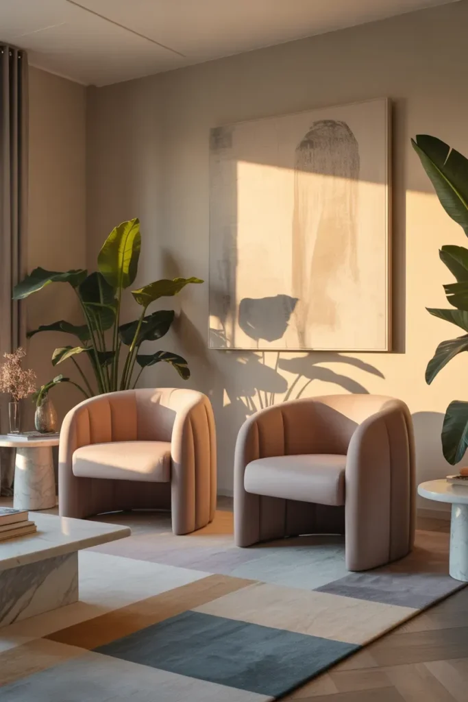 Sculptural Armchairs
