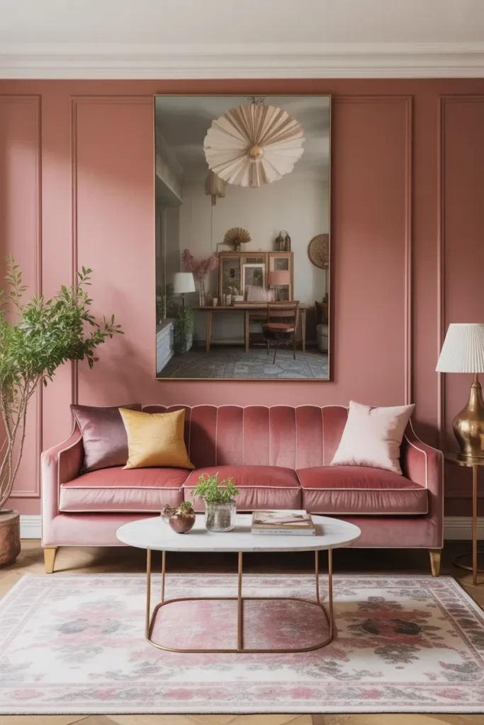 Velvet Pink Sofa