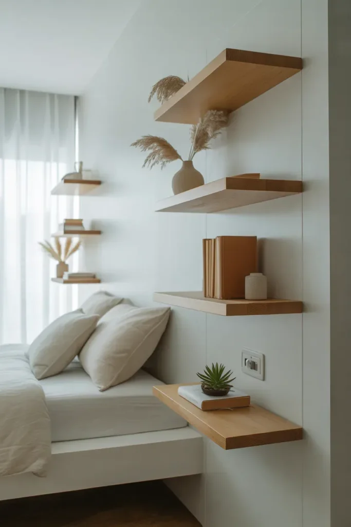 White Floating Shelves